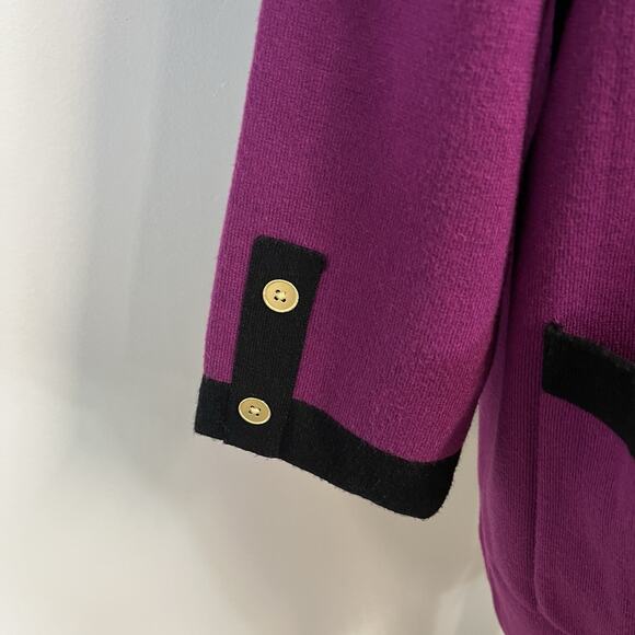 Chico's Travelers Top Sweater Jacket Set Women's Size 2XL/4 Berry Purple Black - Picture 8 of 12